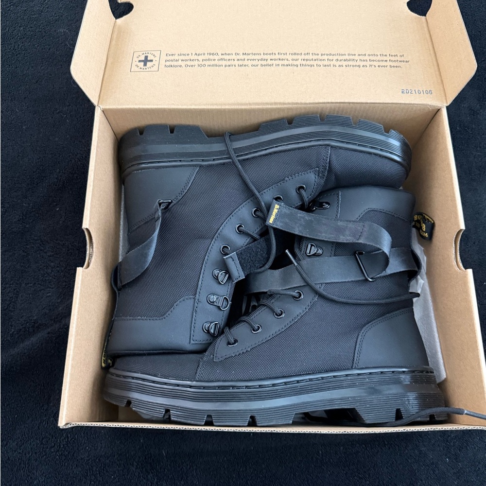 Dr. Martens Black Combat Boots - Picture 3 of 6